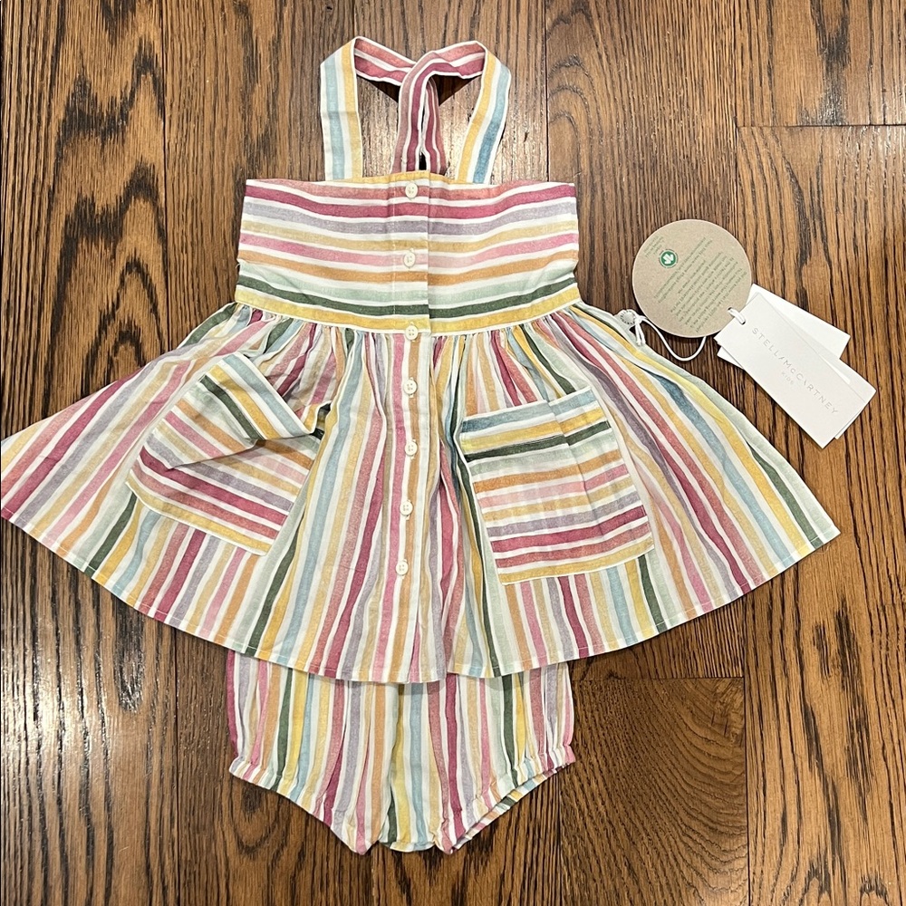 Stella McCartney Multicolor Striped Kids Romper